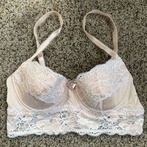Giveaway Gone-Adore me pink lace satin bustier bralette